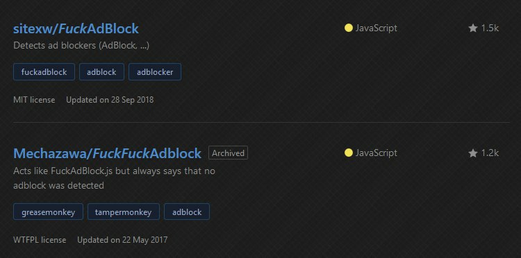 @ProgrammerHumor Fuck Ad Block
