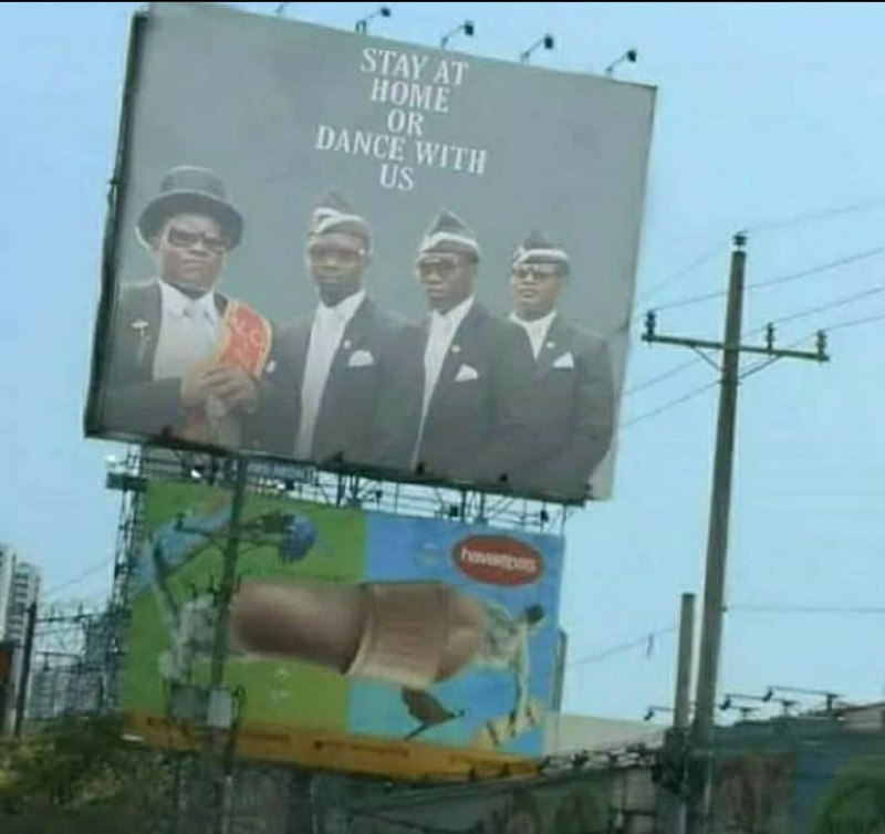 “STAY AT HOME OR DANCE WITH US”