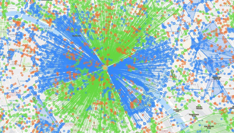 在巴黎，ingress玩家们用针包(Star Burst)纪念被火灾毁灭的巴黎圣母院